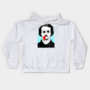 Edgar Allan Poe Graphic Design Tongue/Googly Eyes Kids Hoodie